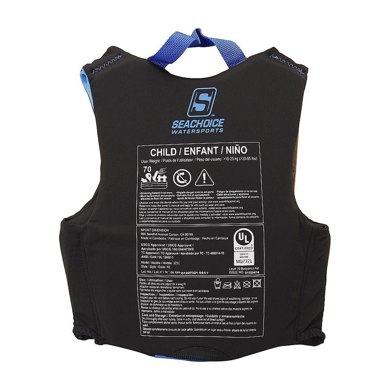 Seachoice Neoprene Multi-Sport Life Jacket and Vest, Child