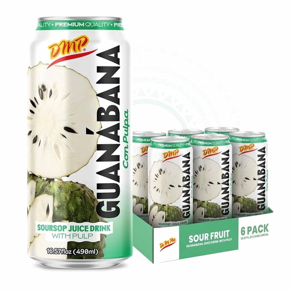 De Mi PaÃs Guanábana Soursop Juice with Pulp, Canned Juice, 16.57 fl oz, 6-Pack