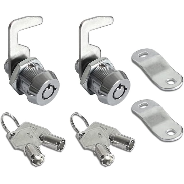 Paquete de 2 candados para caja de herramientas de leva tubular de 5/8" con gancho de candado de reemplazo con 4 llaves