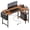 Brown, variant on CONCETTA 39 inch Gaming Computer Desk with Power Outlet & LED Strip, Reversible Storage Shelves for Home Office, Rust