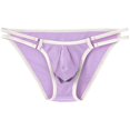thumbnail image 2 of TANBOM Men's Comfortable Triangle Thong Nylon Underwear Purple XL 1-Pack, 2 of 6