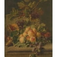thumbnail image 2 of Adriana Johanna Haanen 20x23 Black Ornate Framed Double Matted Museum Art Print Titled: Fruits (1870), 2 of 5