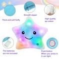 thumbnail image 2 of Rirool 14'' Creative Twinkle Star Glowing LED Night Light Plush Pillows Light up Stuffed Animal Toys Birthday for Toddler Kids(White), 2 of 7