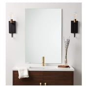 Better Bevel Frameless Rectangle Mirror, 16 x 24 Bathroom Wall Mirror w/Pencil Polished Edge