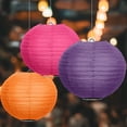 thumbnail image 6 of WIRESTER 5pcs Set Purple 10 inch Hanging Paper Lanterns Decorative Kit Round Paper Lanterns for Birthday Parties, Weddings, 6 of 7