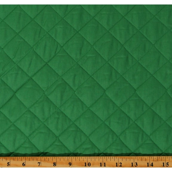 Double-Face Quilted Reversible Green 42" Wide Cotton Fabric by the Yard (216-6009)
