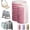 Pink M+L, variant on JEBTBFZE Cylindrical Roll-Up Quilt Storage Bag with Zipper, Space-Saving Bedding Organizer for Quilts, Duvets & Blankets (khaki* L)