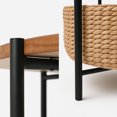 thumbnail image 5 of happimess SAT2000A Carly 24.21" Modern Coastal Round Acacia Wood/Water Hyacinth Coffee Table with Storage Basket, Natural/Black, 5 of 6