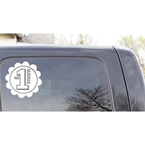 No. 1 Mom Car Window Vinyl Sticker Decals Graphic, Glossy White, 8x8 ,