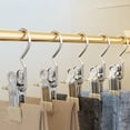 thumbnail image 5 of 5pcs Space-Saving Clothespin Hat Pants Storage Hanging Travel Hook, Stainless Steel Metal Hanging Hook Clips, Hanger Clips Towel Clips Boot Hangers for Closet, 5 of 6