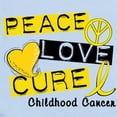 thumbnail image 2 of CafePress - PEACE LOVE CURE Childhood Cancer Infant Bodysuit - Baby Light Bodysuit, Size Newborn - 24 Months, 2 of 4