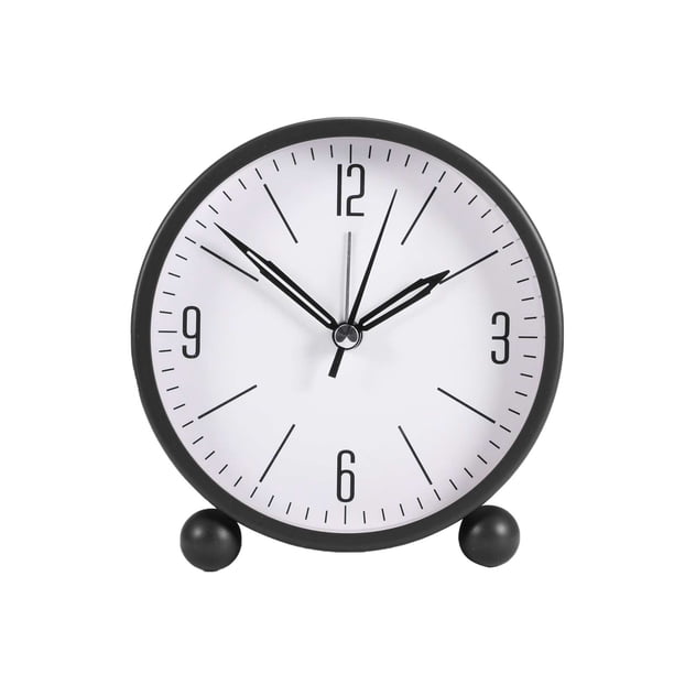 Reloj Despertador Pequeño Y Compacto, Reloj Despertador Portátil Con Espejo, Reloj Despertador Silencioso Redondo Para Dormitorio De Niños matsuzay HA026423-02