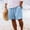 Blue, variant on Lroveb Mens Linen Shorts Summer Drawstring Bermuda Shorts Casual Solid Color Loose Beach Shorts with Pockets