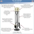 thumbnail image 3 of Minuteman International Ensemble d'Outils de Cheminée Sutton, Laiton Poli & Noir, 3 of 6