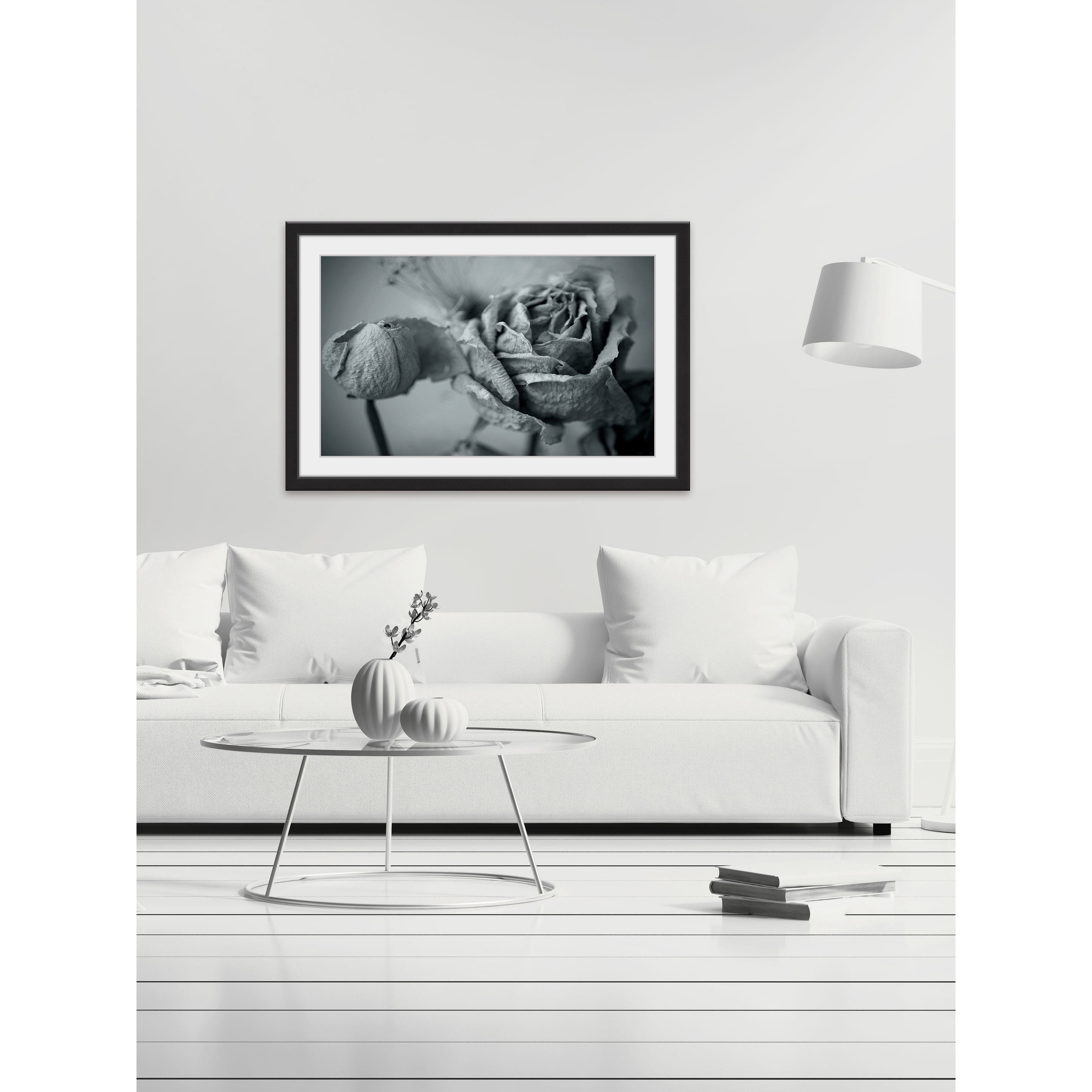 Roses in Slumber II Framed Painting Print