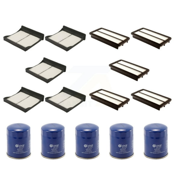 PUR 5x Air + 5x Cabin + 5x Engine Oil Filter (15 Total) Kit for Car Subaru XV Crosstrek KFM-102850
