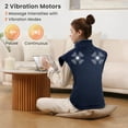 thumbnail image 5 of MaxKare Large Heating Pad with Massager, 24"x33" Electric Massaging Heating Pad for Full Body with 3 Heat Settings 3 Massage Modes - Navy Blue, 5 of 9