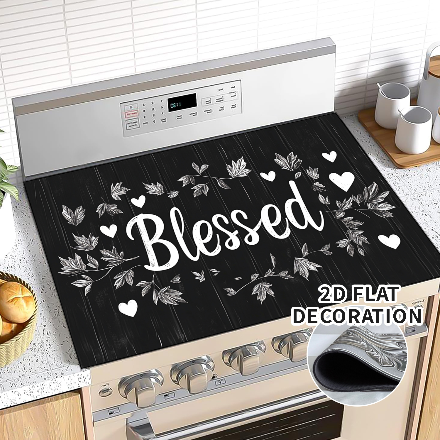 28x20 Inches Stove Top Covers for Electric Stove Black - Stove Top Cover for Electric Stove, Induction Cooktop Protector Stove Top Covers Mat, Prevents Scratching Expands Usable Space