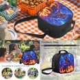 thumbnail image 6 of Aplkyhs Lightning Dinosaur 4 Piece Kids Backpack Set with Lunch Box Pencil Case Water Bottle Holder with Strap Includes Schoolbag with Front Pocket Gift for Girls Boys, 6 of 7