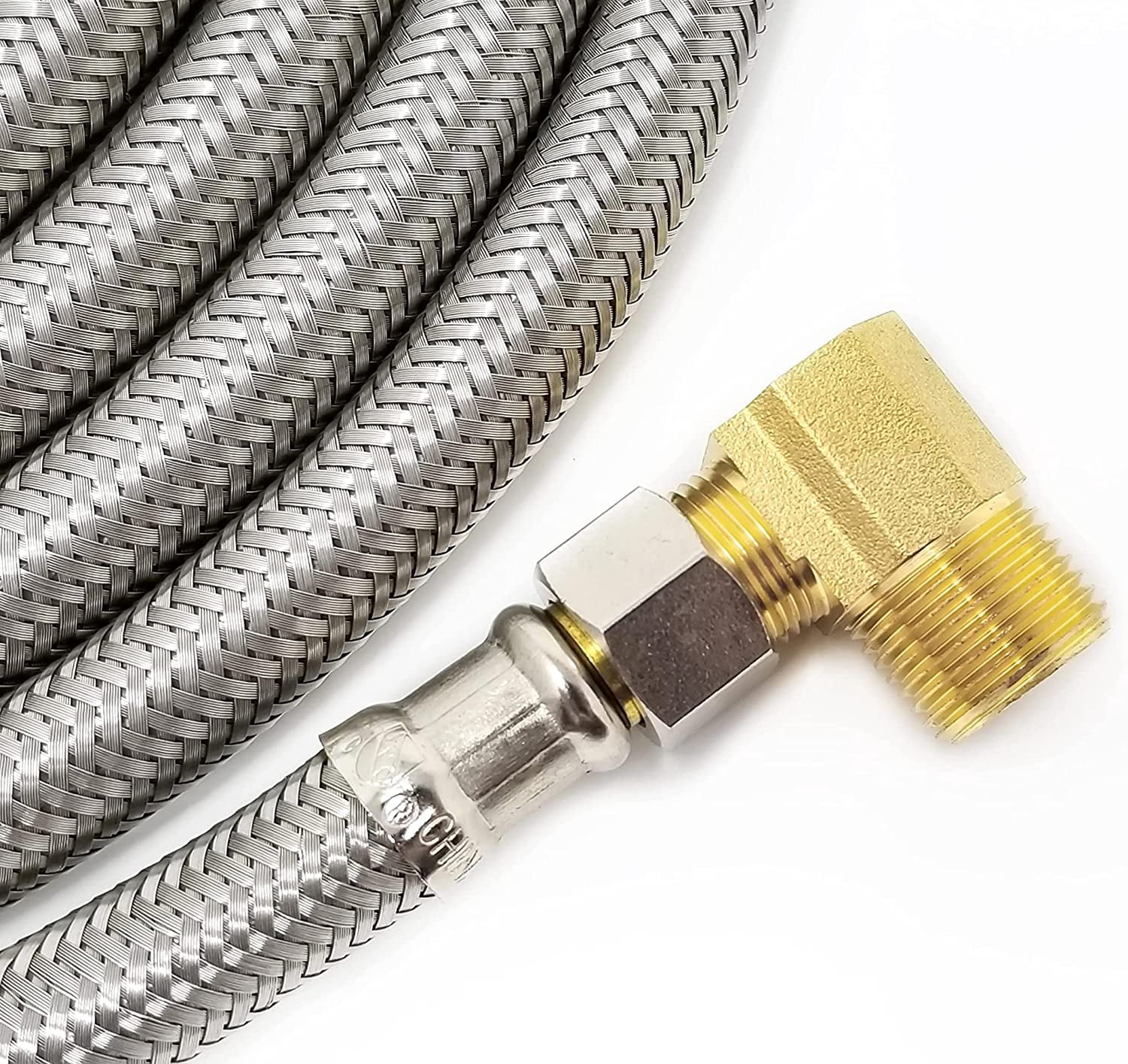 Dishwasher Hose Installation Kit - Premium Stainless Steel - Burst Proof Water Supply Line with 3/8" Compression Connections from Kelaro