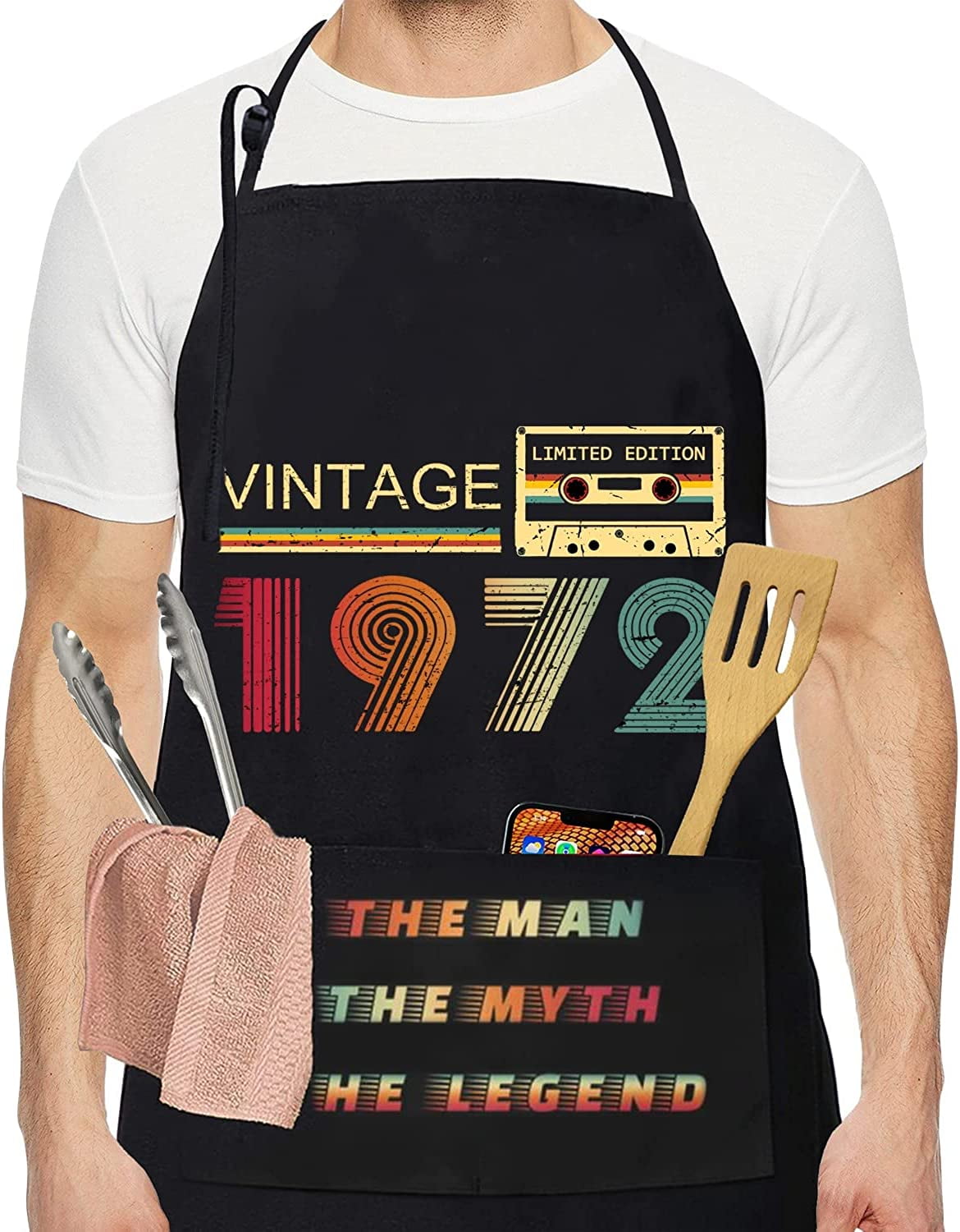 Funny BBQ Apron Novelty Aprons Cooking Gifts for Men 100% Cotton 2