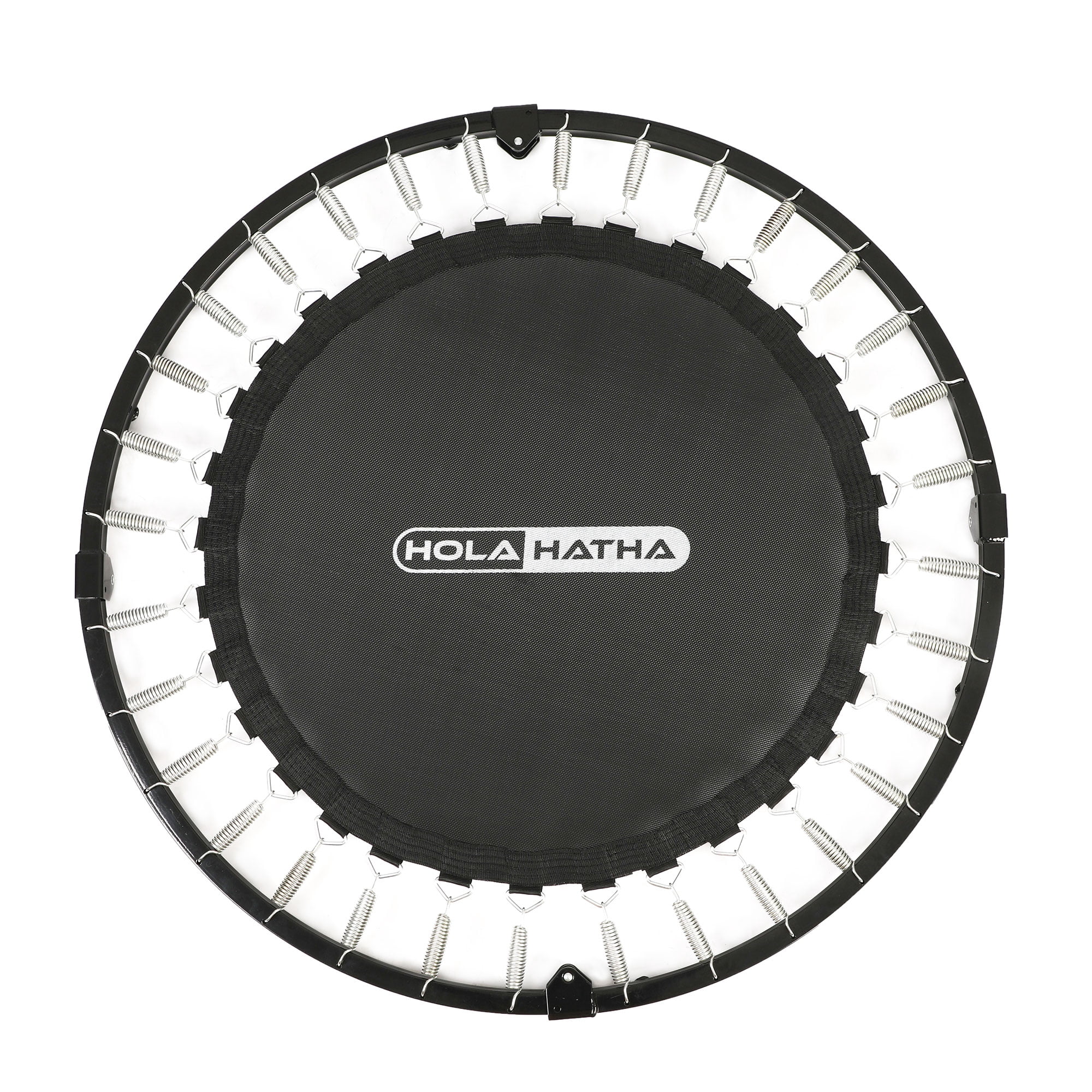 HolaHatha 40 Inch Foldable Mini Trampoline with Adjustable Handle, Black