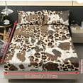 thumbnail image 2 of COEQINE Sheet Full Size Soft Breathable Fitted Sheet with 2 Pillowcases, Wrinkle Free Fade Resistant Easy Care Bedsheet for for Full Size Bed, Cow Leopard Print, 2 of 5