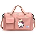 thumbnail image 2 of Bolsa de deporte con estampado de dibujos animados de Hello Kitty, con espacio para guardar zapatos, bolsa de lona de gran capacidad, bolsa de hombro deportiva portátil, bolsa de viaje, 2 of 5