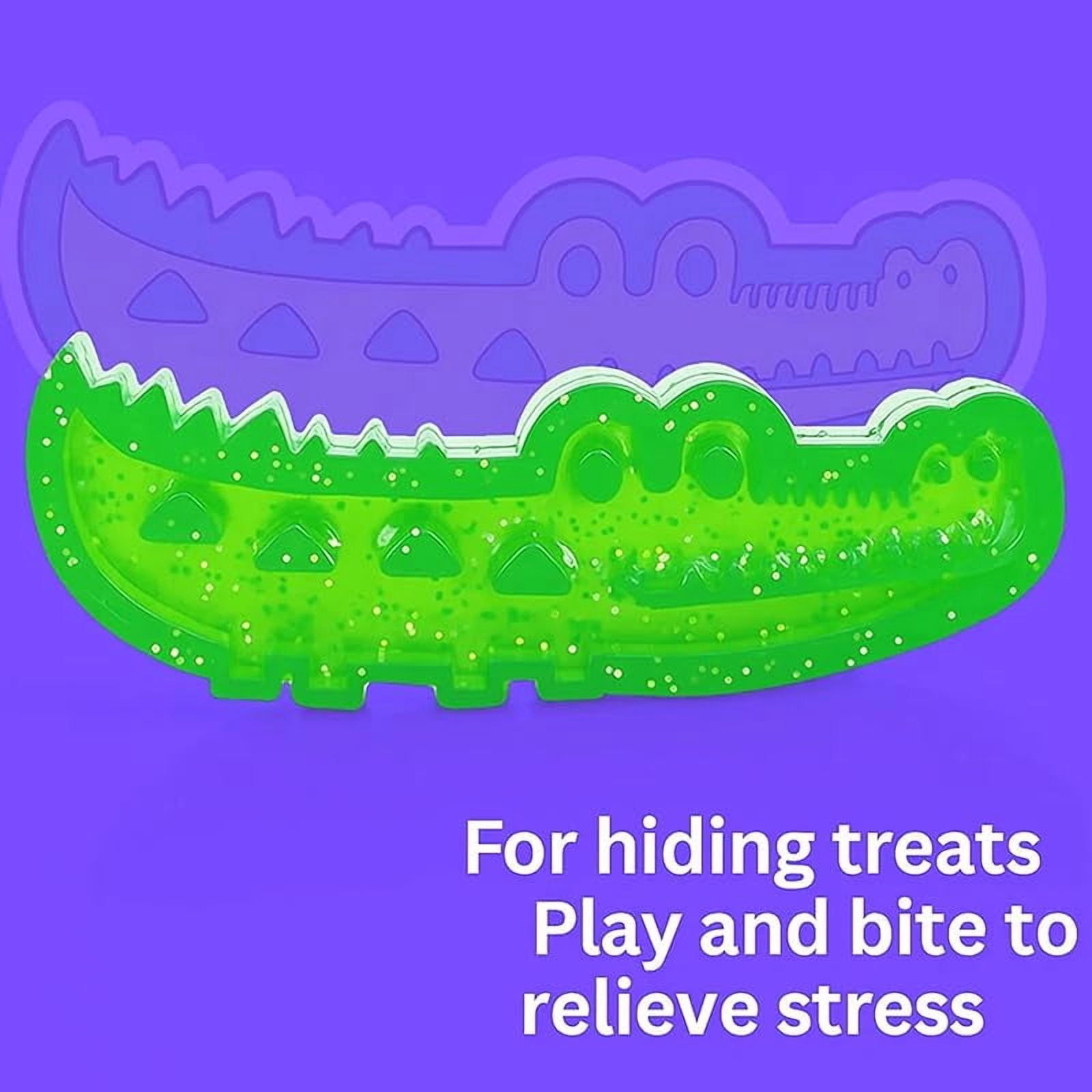 Slow Feed Chew and Fetch Crocodile, Lettuce Pets, Upgrade lettucepets Crocodile Dog Toy, Alligator Treat Dispenser, Keep Dogs Busy, Medium & Small Dogs Teeth Cleaning (Small*2pcs)