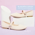 thumbnail image 6 of Mary Jane Flat Shoes Round Toe Ballet Flats for Women Dressy Fabric Business Flats Comfortable Classic Strap Flats for Office(Beige,US6), 6 of 7