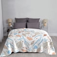 thumbnail image 3 of Floral Leaf Decorative Design Throw Blanket, Super Soft Anti-Pilling Flannel Bed Blankets, 40"x30", 3 of 8