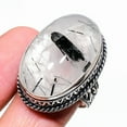 thumbnail image 2 of Natural Black Rutile Gemstone Handmade 925 Sterling Silver Ring Size 7, 2 of 2