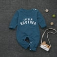 thumbnail image 3 of wsevypo Newborn Baby Boys' Little Brother Romper Short Sleeve Jumpsuits One Piece Outfit, 3 of 5
