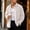 White, variant on Mens Oversized Corduroy Shirt Long Sleeve Loose Fit Button Down Shirt Casual Streetwear Travel Daily Overshirt Khaki