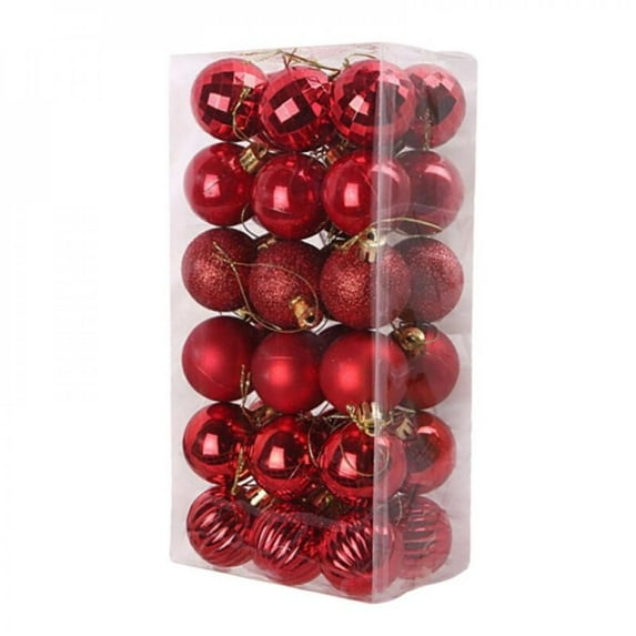Christmas Xmas Tree Ball Bauble Hanging Home Party Ornament Home Decorations(4cm x 36pcs)