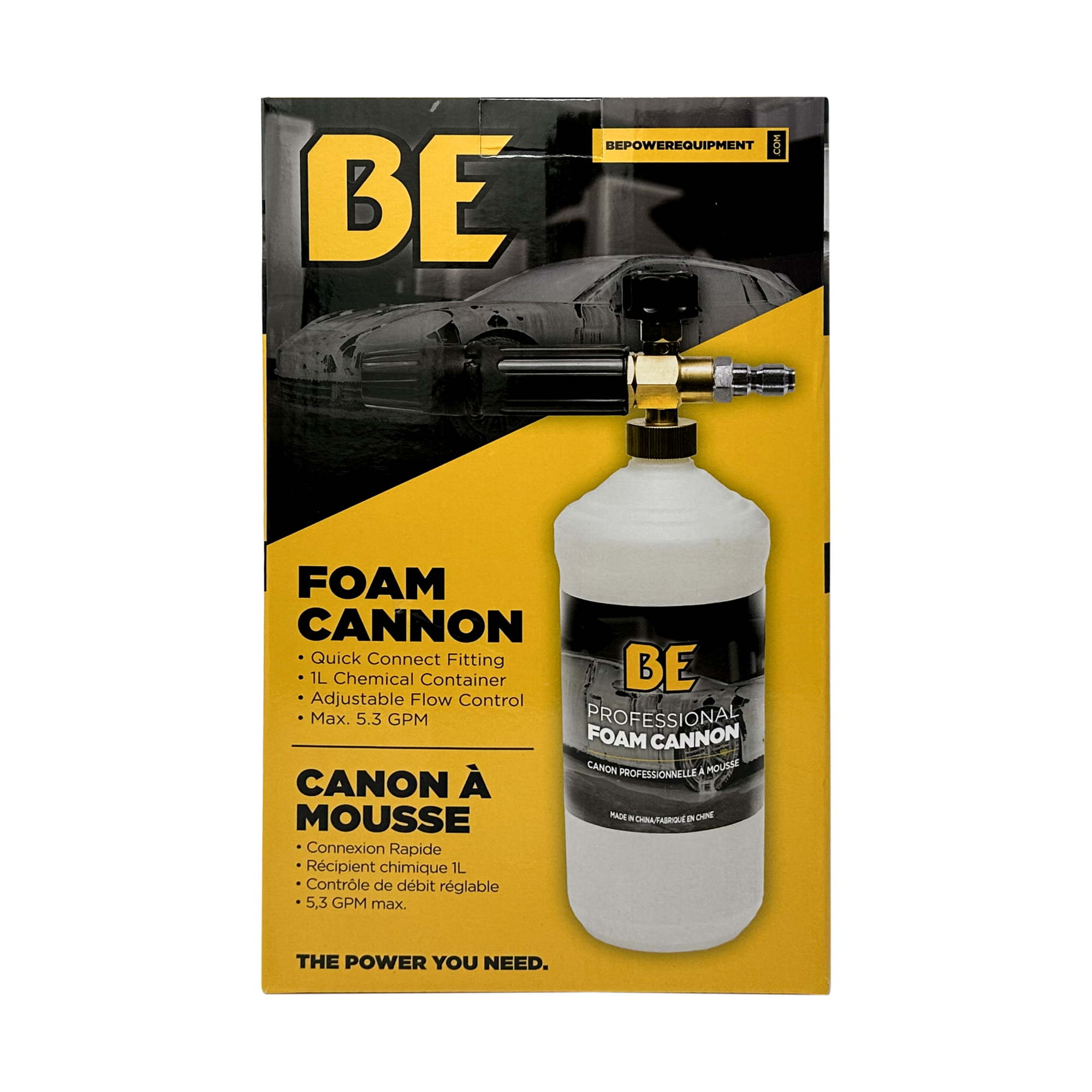 BE Power Equipment Professional Foam Cannon, 4000 PSI, 5.3 GPM
