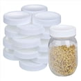 thumbnail image 4 of 120X Regular Mouth Lids for Mason Jar Lids Plastic Storage Caps for Mason Canning Jars and More, Standard, Dia 70mm,120 x reusable regular mouth plastic storage caps,white, 4 of 9