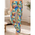 thumbnail image 3 of Women's Pajama Pants with Pockets, Watercolor Dragonfly Soft Breathable Lounge Pants, 3 of 8