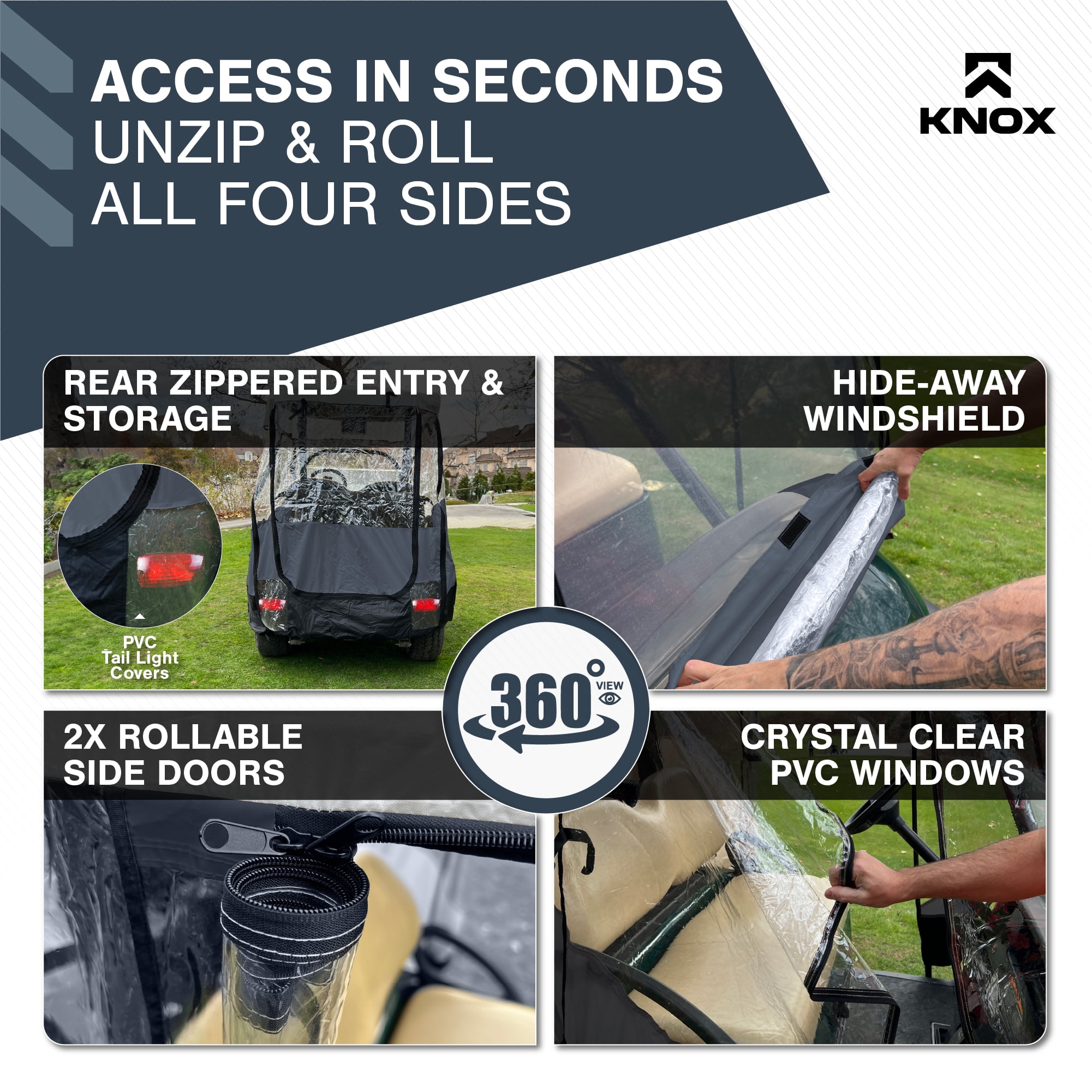 Amazon.com : 10L0L Golf Cart Cover Upgrade Extended Roof 80