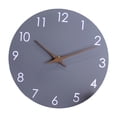 thumbnail image 1 of Reloj de pared sin tictac, moderno, minimalista, silencioso, decoración de arte de pared, fácil de colgar. Gris, 1 of 9