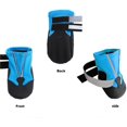 thumbnail image 2 of Botas para perros (2 unidades), zapatos impermeables con correas reflectantes, protectores antideslizantes para las patas, zapatos para perros pequeños, medianos y grandes (M, azul), 2 of 5