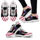 thumbnail image 1 of Zapatos con diseño de bandera estadounidense, estampados CAM, con bandera de enfermera, necesidades médicas, zapatos personalizados, zapatos de plataforma negros, zapatillas casuales, 1 of 6