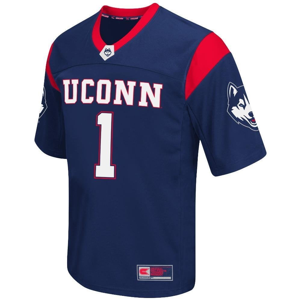 Mens NCAA UConn Huskies Football Jersey (Team Color) S, Football