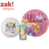 Zak! Designs Disney Princess Rapunzel, Cinderella & Belle Melamine Plates