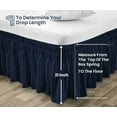 thumbnail image 5 of SGI Bedding 21 Inch Wrap Around Bedskirt | Microfiber Wrap Around Bed Skirt | Fade-Resistant, Wrinkle-free, Anti-static, Decorative, Extra Storage Space, Clutter-Free | Texas King, Navy Blue, 5 of 8