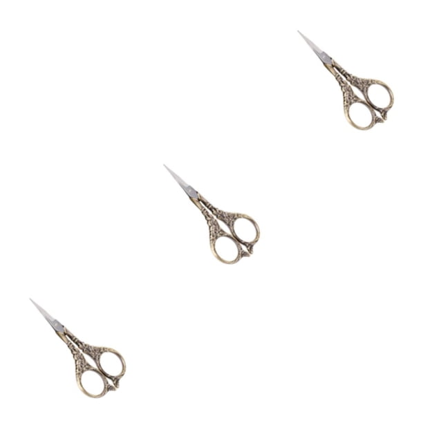 Scienceny Tijeras profesionales de costura y costura de acero inoxidable para corte de precisión, tijeras de sastre, bronce azul Type1 NO1