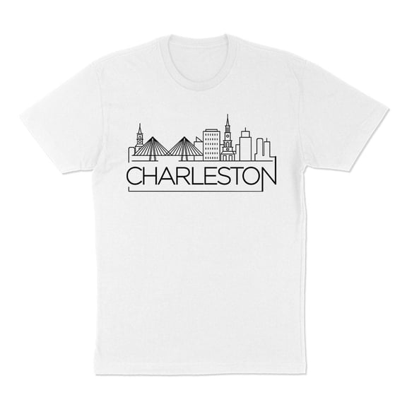 Skyline Charleston South Carolina Shirt Unisex Large White
