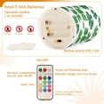 thumbnail image 4 of 2 PCS Flameless Candles with Remote Timer LED Battery Operated Flickering Candle Light for Wedding Table Home Decoration Gifts Shamrock Pattern, 4 of 7