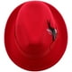 thumbnail image 5 of BRIGHTFUFU Sombrero Fedora Clásico para Hombre, Elegante Gorra de Jazz de Fieltro, Sombrero de Vestir Cálido, Sombrero de Copa Estilo Fedora para Fiestas, Bodas y Citas, Rojo, 5 of 8