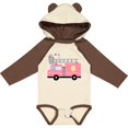 thumbnail image 3 of Inktastic Easter Fire Truck Egg Hunt Bunny Boys or Girls Long Sleeve Baby Bodysuit, 3 of 5